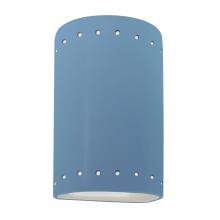 Justice Design Group CER-0995W-SKBL-LED1-1000 - Small LED Cylinder w/ Perfs - Open Top & Bottom (Outdoor)