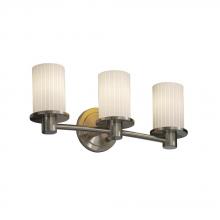 Justice Design Group FSN-8513-10-WEVE-NCKL - Rondo 3-Light Bath Bar