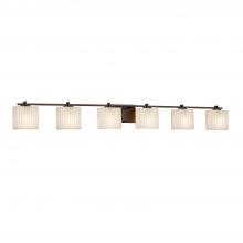 Justice Design Group PNA-8446-55-PLET-DBRZ-LED6-4200 - Era 6-Light LED Bath Bar