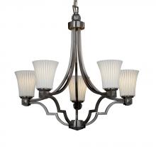 Justice Design Group POR-8500-10-PLET-NCKL - Argyle 5-Light Chandelier