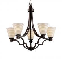 Justice Design Group POR-8500-10-SAWT-DBRZ - Argyle 5-Light Chandelier