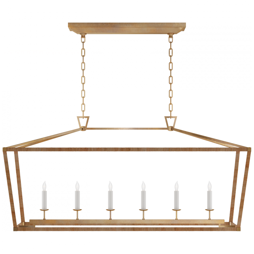 Darlana Large Rattan Wrapped Linear Lantern