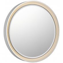  TOB 2960WHT/PN - Tricia 24" Illuminated Round Mirror