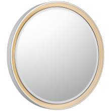  TOB 2961WHT/PN - Tricia 30" Illuminated Round Mirror