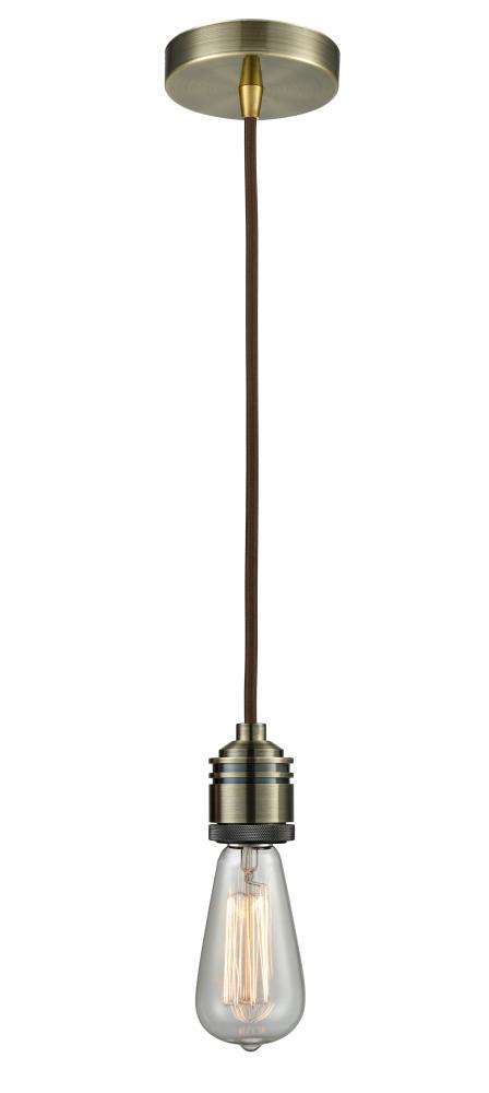 Winchester - 1 Light - 2 inch - Antique Brass - Cord hung - Mini Pendant