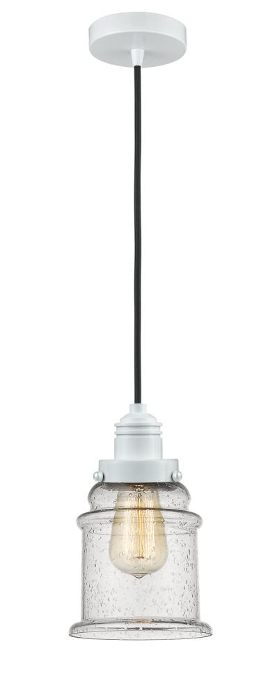 Winchester - 1 Light - 8 inch - White - Cord hung - Mini Pendant