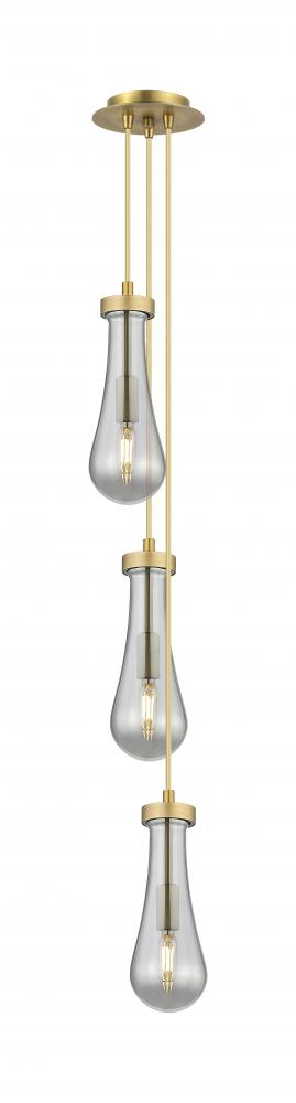 Owego - 3 Light - 7 inch - Brushed Brass - Multi Pendant