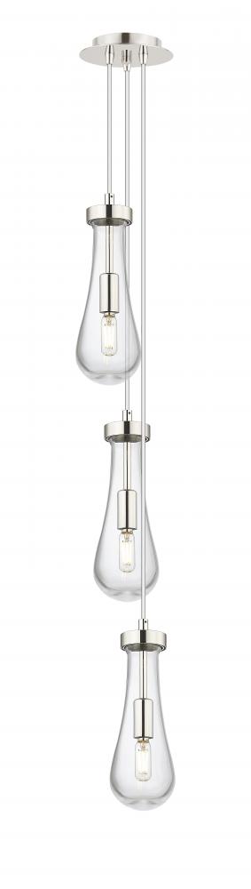 Owego - 3 Light - 7 inch - Polished Nickel - Multi Pendant