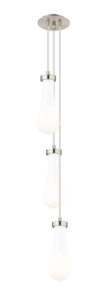 Owego - 3 Light - 7 inch - Brushed Satin Nickel - Multi Pendant