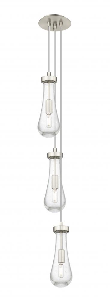 Owego - 3 Light - 7 inch - Brushed Satin Nickel - Multi Pendant