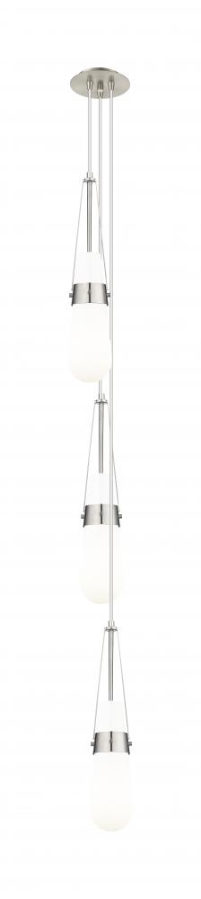 Milan - 3 Light - 6 inch - Brushed Satin Nickel - Multi Pendant