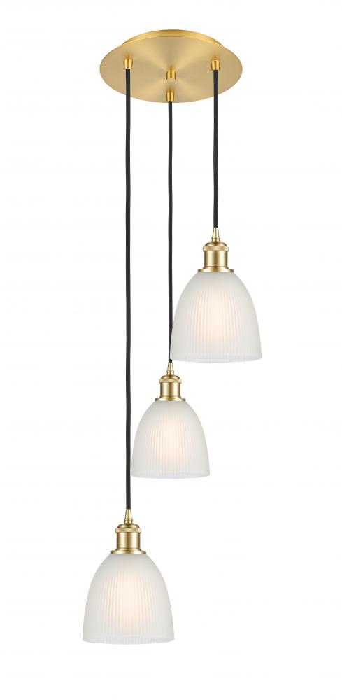 Castile - 3 Light - 13 inch - Satin Gold - Cord Hung - Multi Pendant