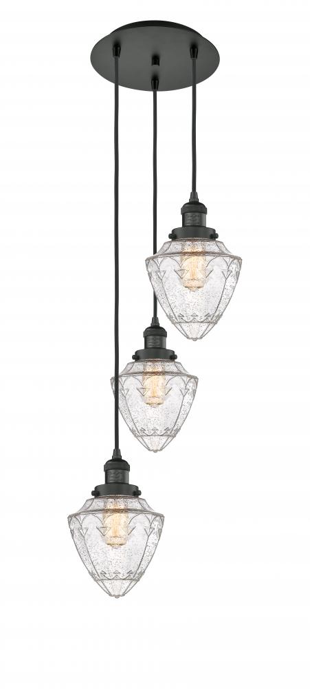 Bullet - 3 Light - 14 inch - Matte Black - Cord hung - Multi Pendant