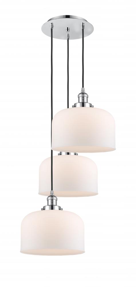 Cone - 3 Light - 18 inch - Polished Chrome - Cord hung - Multi Pendant