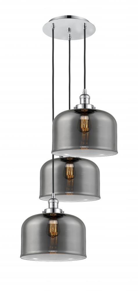 Cone - 3 Light - 18 inch - Polished Chrome - Cord hung - Multi Pendant