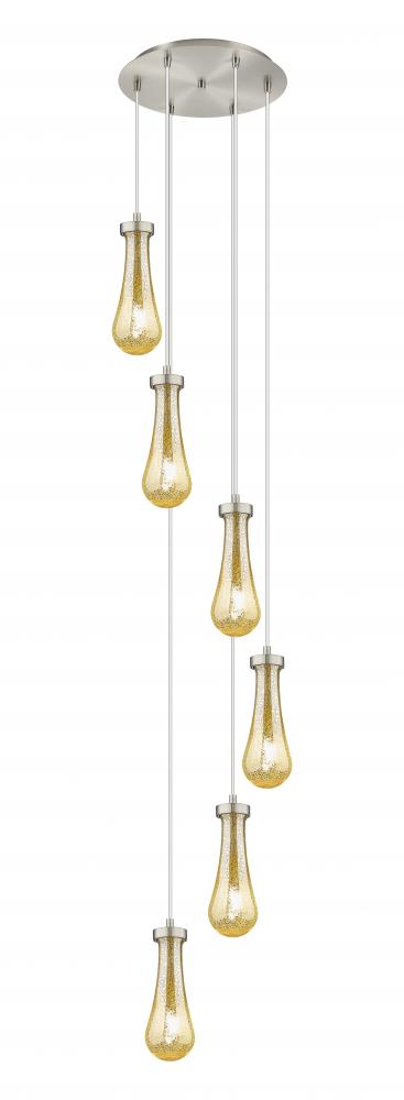 Owego - 6 Light - 16 inch - Brushed Satin Nickel - Multi Pendant