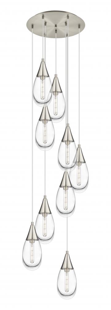 Malone - 9 Light - 20 inch - Brushed Satin Nickel - Multi Pendant