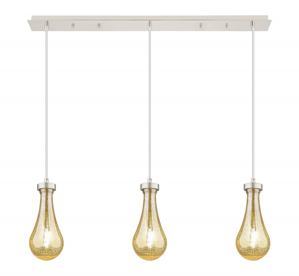 Owego - 3 Light - 37 inch - Polished Nickel - Linear Pendant