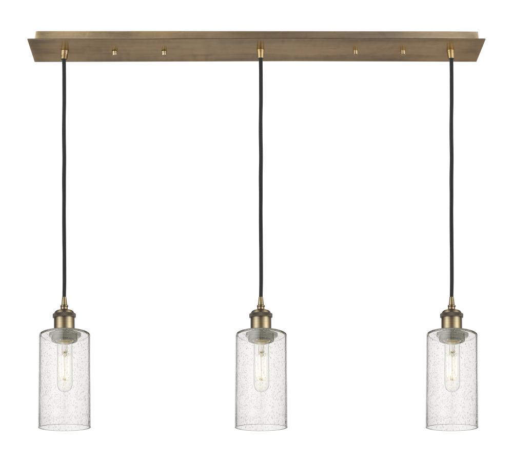 Crown Point - 3 Light - 37 inch - Brushed Brass - Linear Pendant