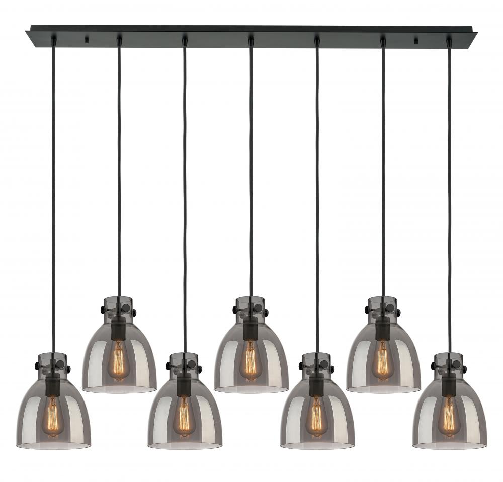 Newton Bell - 7 Light - 52 inch - Matte Black - Linear Pendant