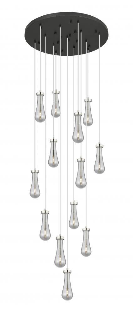 Owego - 13 Light - 32 inch - Brushed Satin Nickel - Multi Pendant