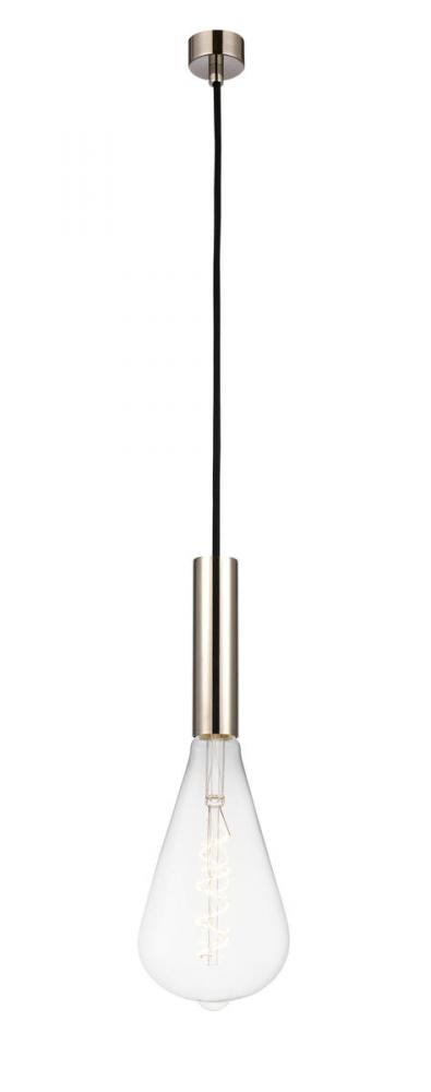 Edison - 1 Light - 5 inch - Polished Nickel - Cord hung - Mini Pendant