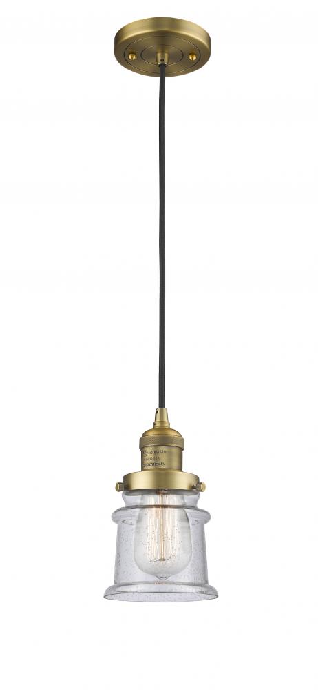 Canton - 1 Light - 5 inch - Brushed Brass - Cord hung - Mini Pendant