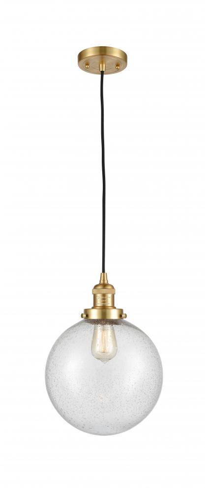 Beacon - 1 Light - 10 inch - Satin Gold - Cord hung - Mini Pendant