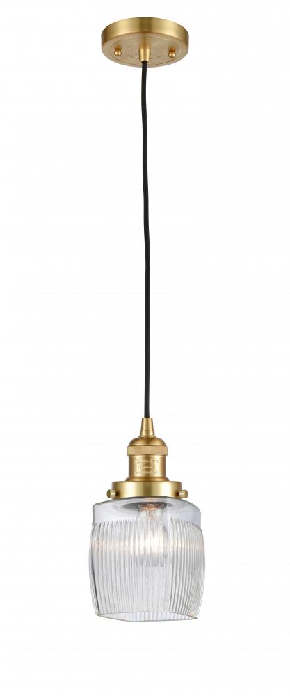 Colton - 1 Light - 6 inch - Satin Gold - Cord hung - Mini Pendant