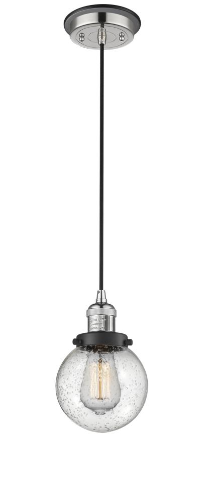 Beacon - 1 Light - 6 inch - Polished Nickel - Cord hung - Mini Pendant