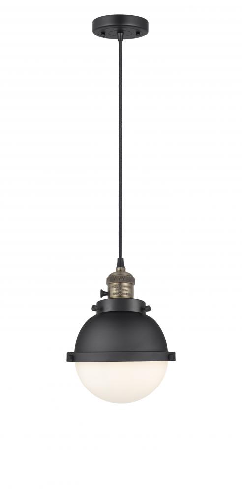 Hampden - 1 Light - 7 inch - Black Antique Brass - Cord hung - Mini Pendant