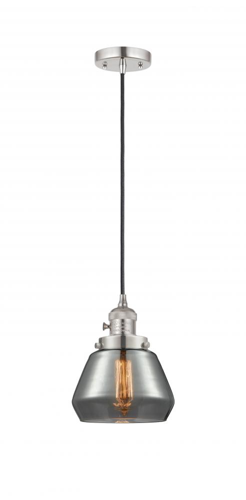 Fulton - 1 Light - 7 inch - Polished Nickel - Cord hung - Mini Pendant