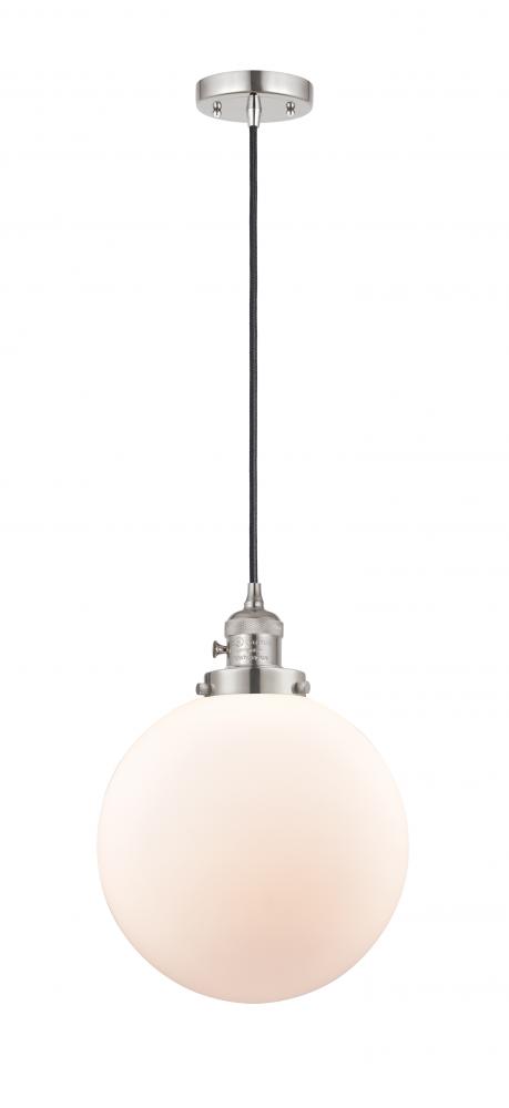 Beacon - 1 Light - 10 inch - Polished Nickel - Cord hung - Mini Pendant