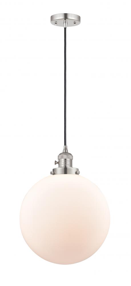 Beacon - 1 Light - 12 inch - Polished Nickel - Cord hung - Mini Pendant