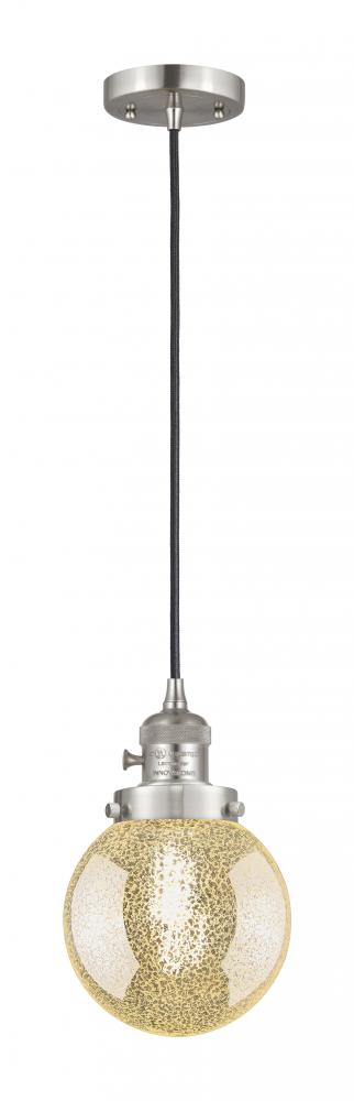 Beacon - 1 Light - 6 inch - Brushed Satin Nickel - Cord hung - Mini Pendant