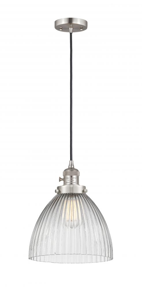 Seneca Falls - 1 Light - 10 inch - Brushed Satin Nickel - Cord hung - Mini Pendant