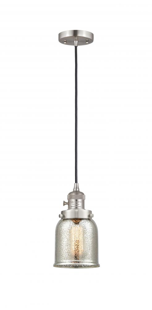 Bell - 1 Light - 5 inch - Brushed Satin Nickel - Cord hung - Mini Pendant