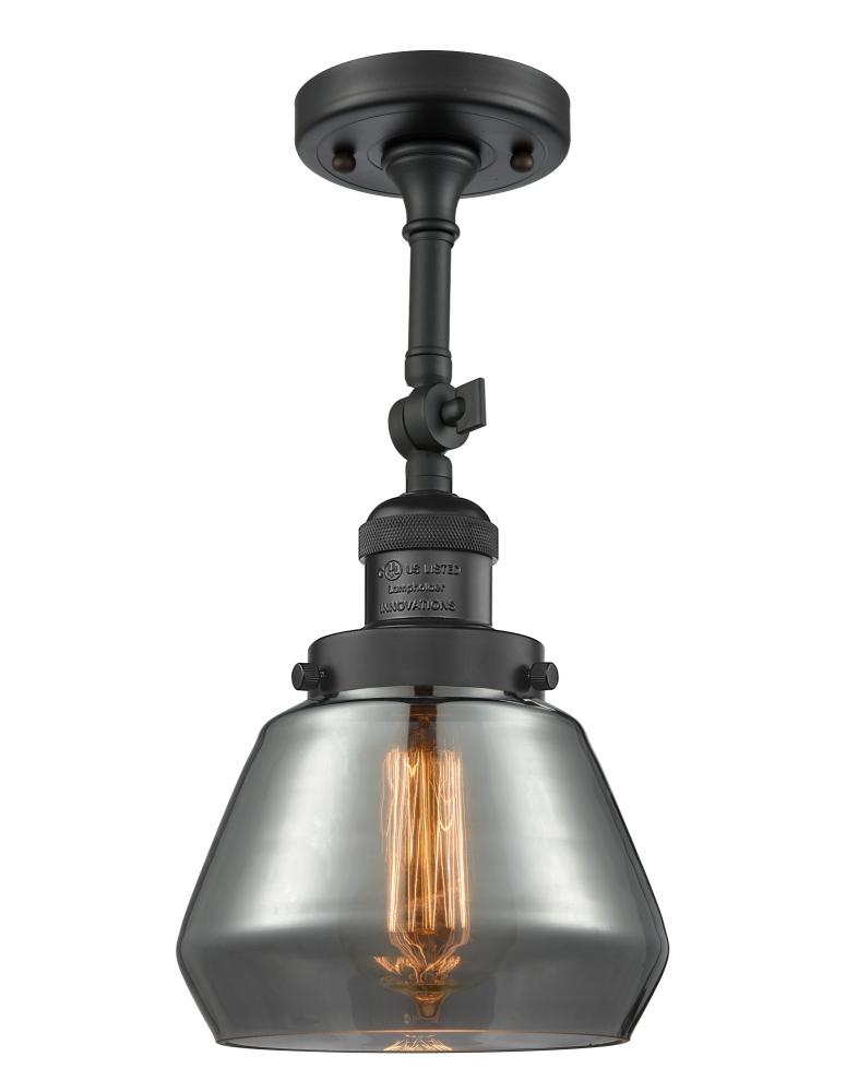 Fulton - 1 Light - 7 inch - Matte Black - Adjustable Semi-Flush Mount