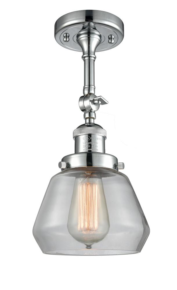 Fulton - 1 Light - 7 inch - Polished Chrome - Adjustable Semi-Flush Mount