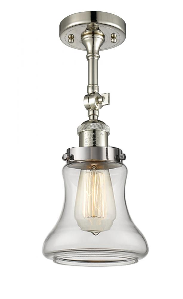 Bellmont - 1 Light - 6 inch - Polished Nickel - Adjustable Semi-Flush Mount