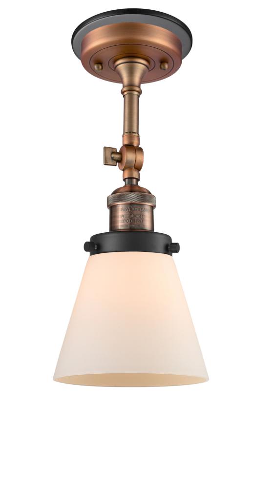 Cone - 1 Light - 6 inch - Antique Copper - Semi-Flush Mount