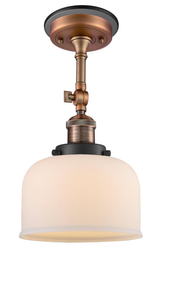 Bell - 1 Light - 8 inch - Antique Copper - Semi-Flush Mount