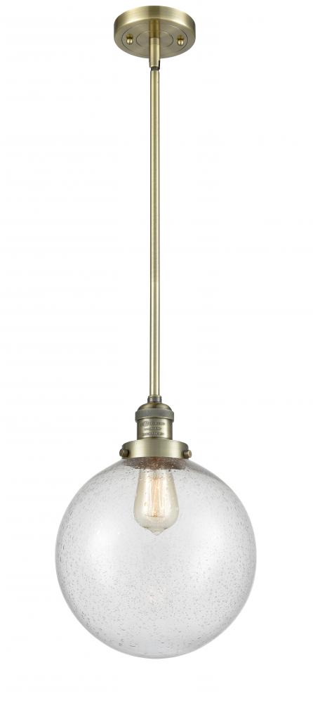 Beacon - 1 Light - 10 inch - Antique Brass - Stem Hung - Mini Pendant