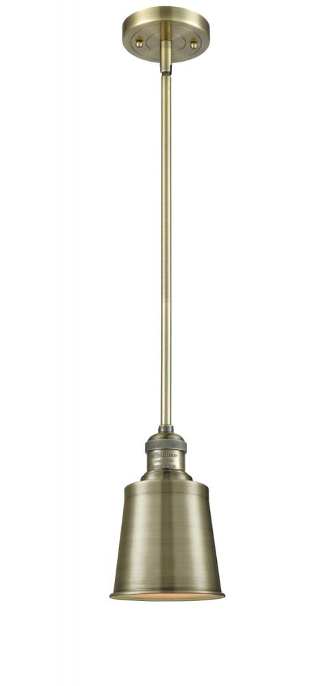 Addison - 1 Light - 5 inch - Antique Brass - Stem Hung - Mini Pendant