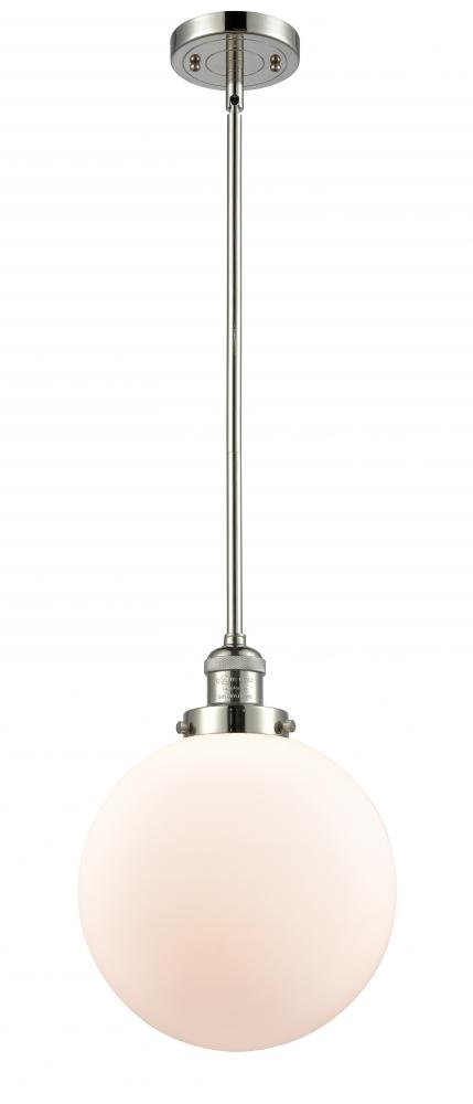 Beacon - 1 Light - 10 inch - Polished Nickel - Stem Hung - Mini Pendant