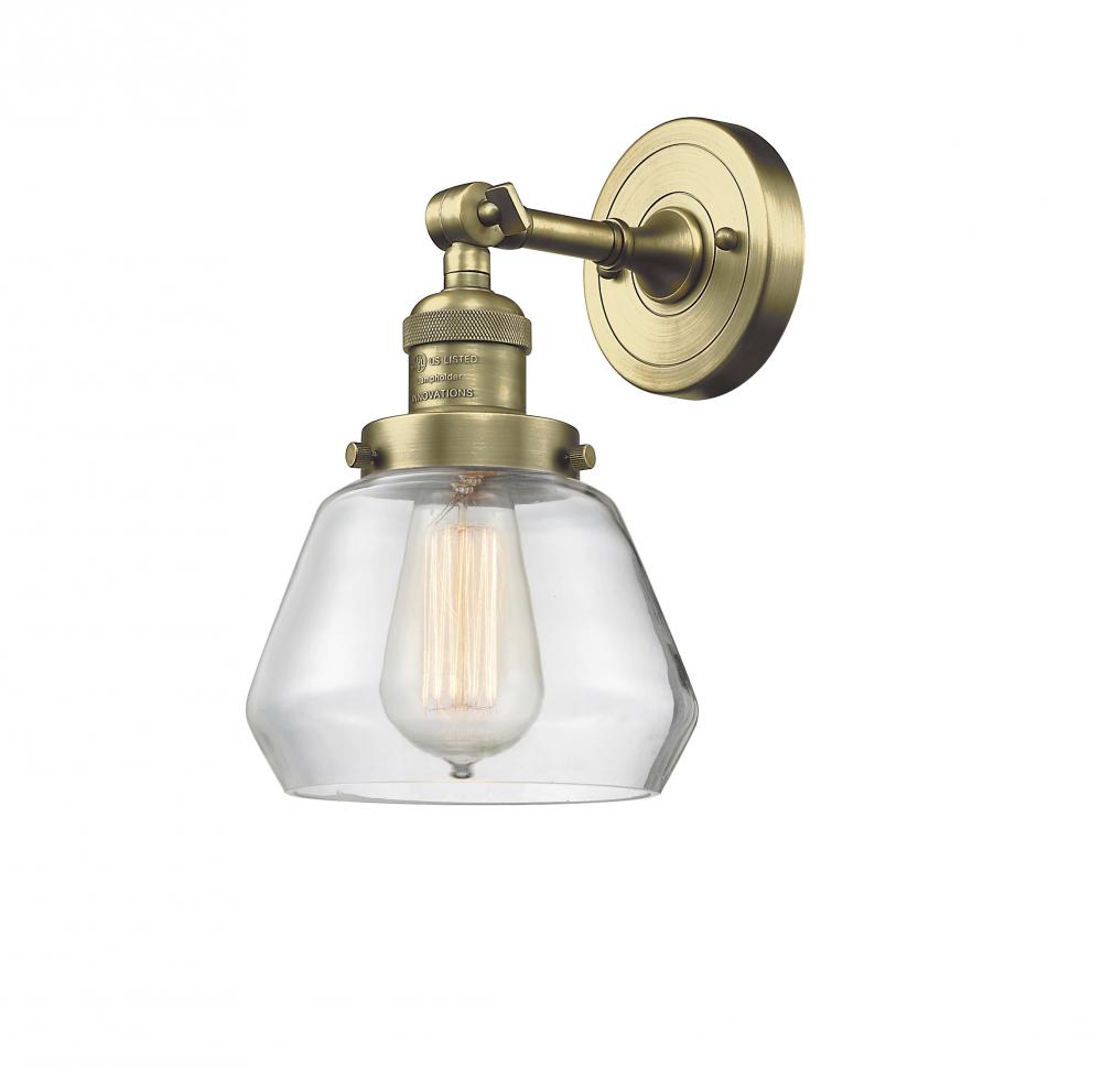 Fulton - 1 Light - 7 inch - Antique Brass - Sconce