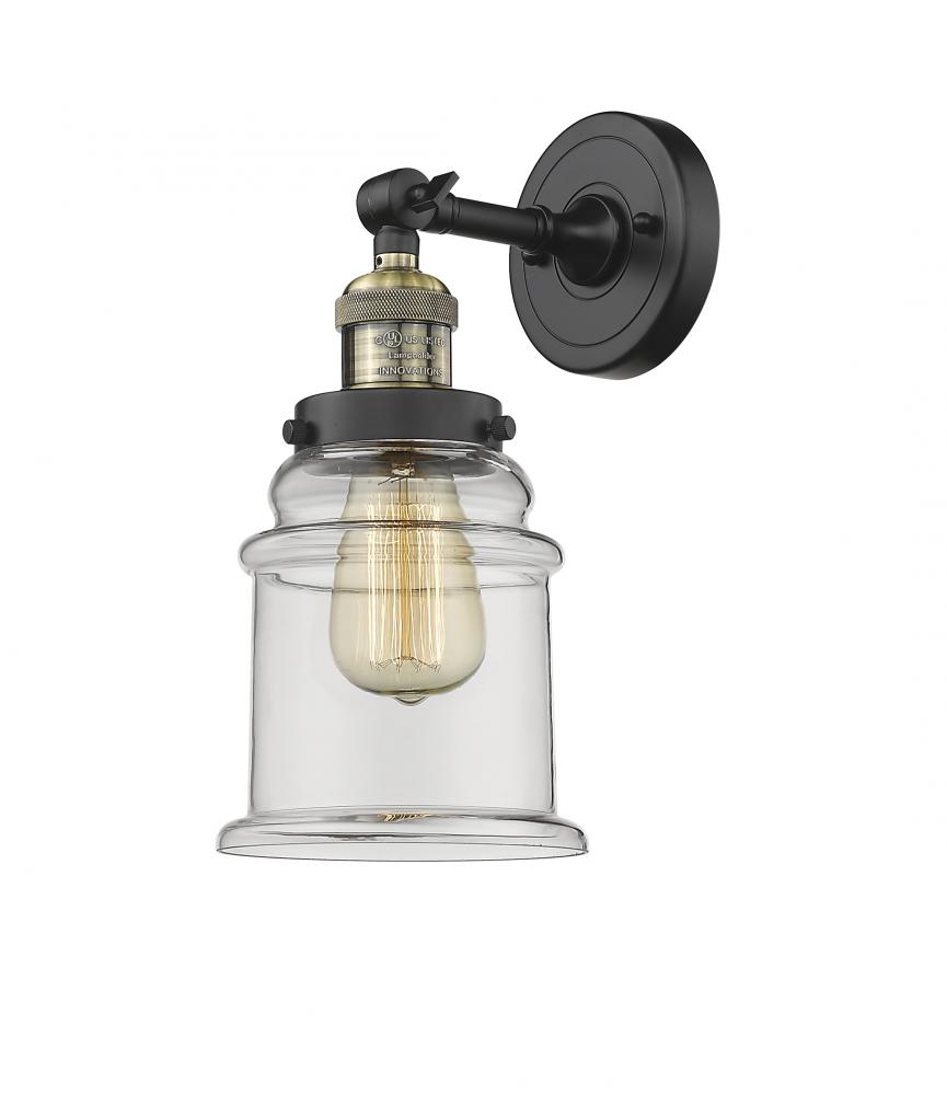 Canton - 1 Light - 7 inch - Black Antique Brass - Adjustable Sconce