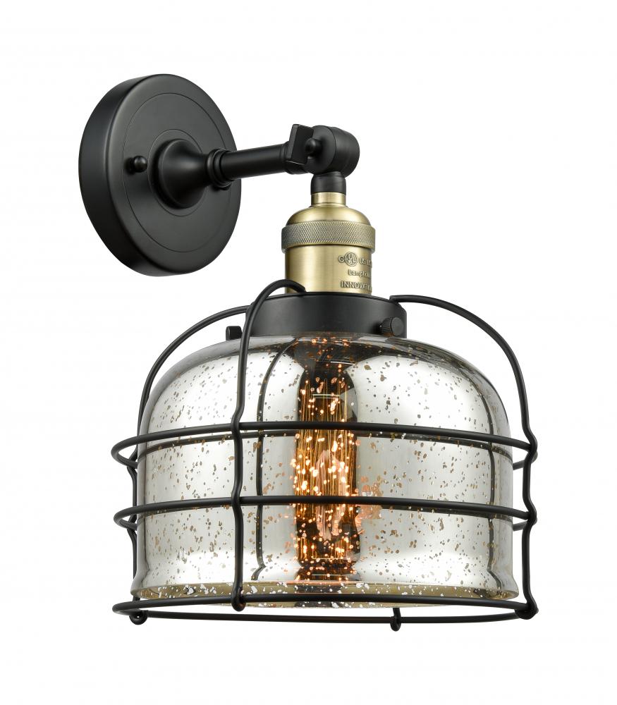 Bell Cage - 1 Light - 9 inch - Black Antique Brass - Sconce