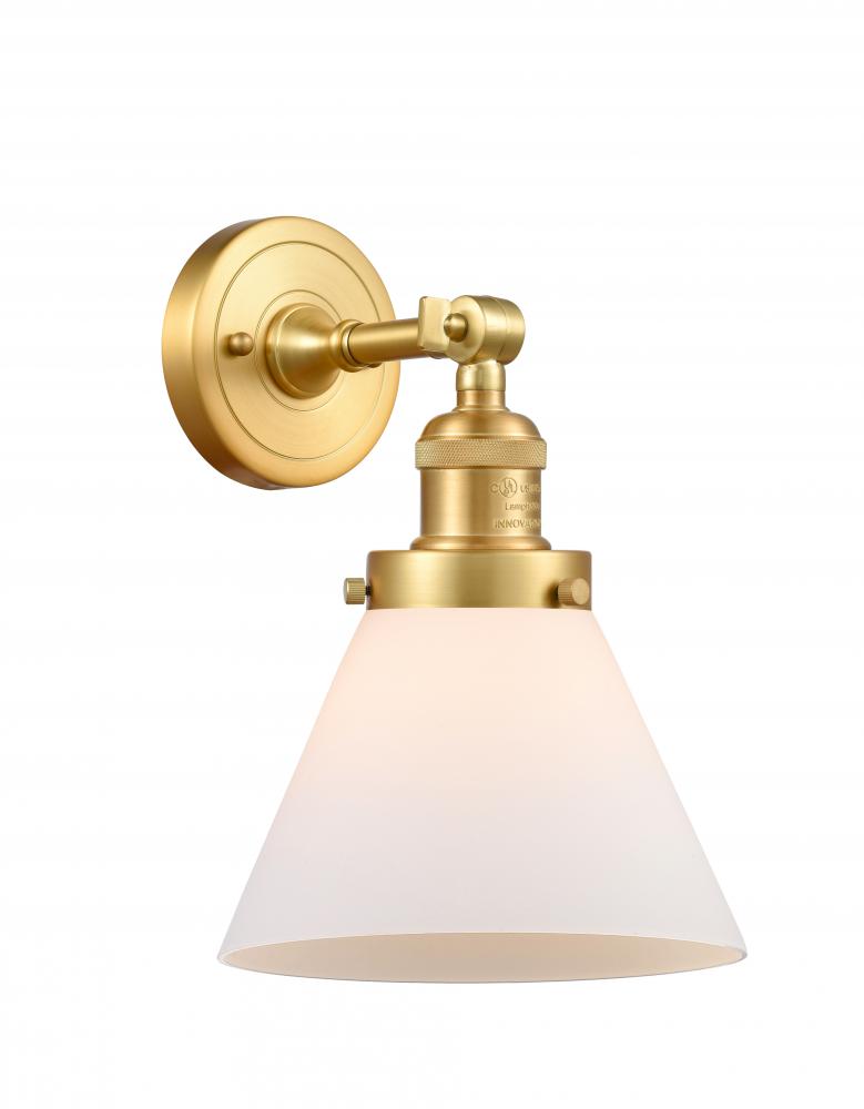 Cone - 1 Light - 8 inch - Satin Gold - Sconce