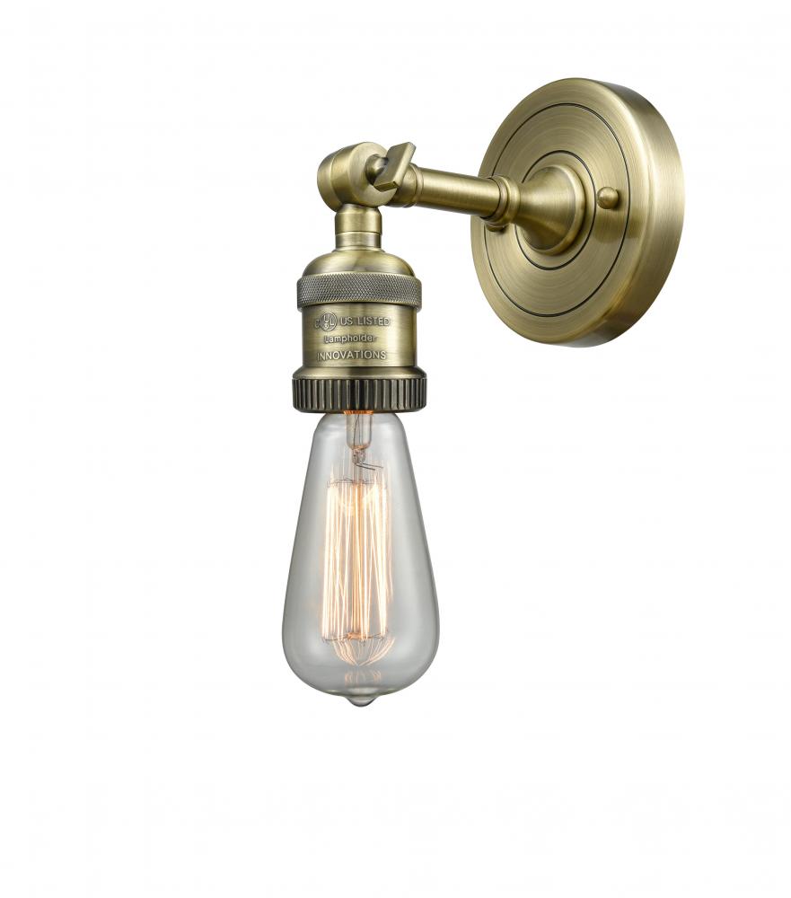 Bare Bulb - 1 Light - 5 inch - Antique Brass - Sconce